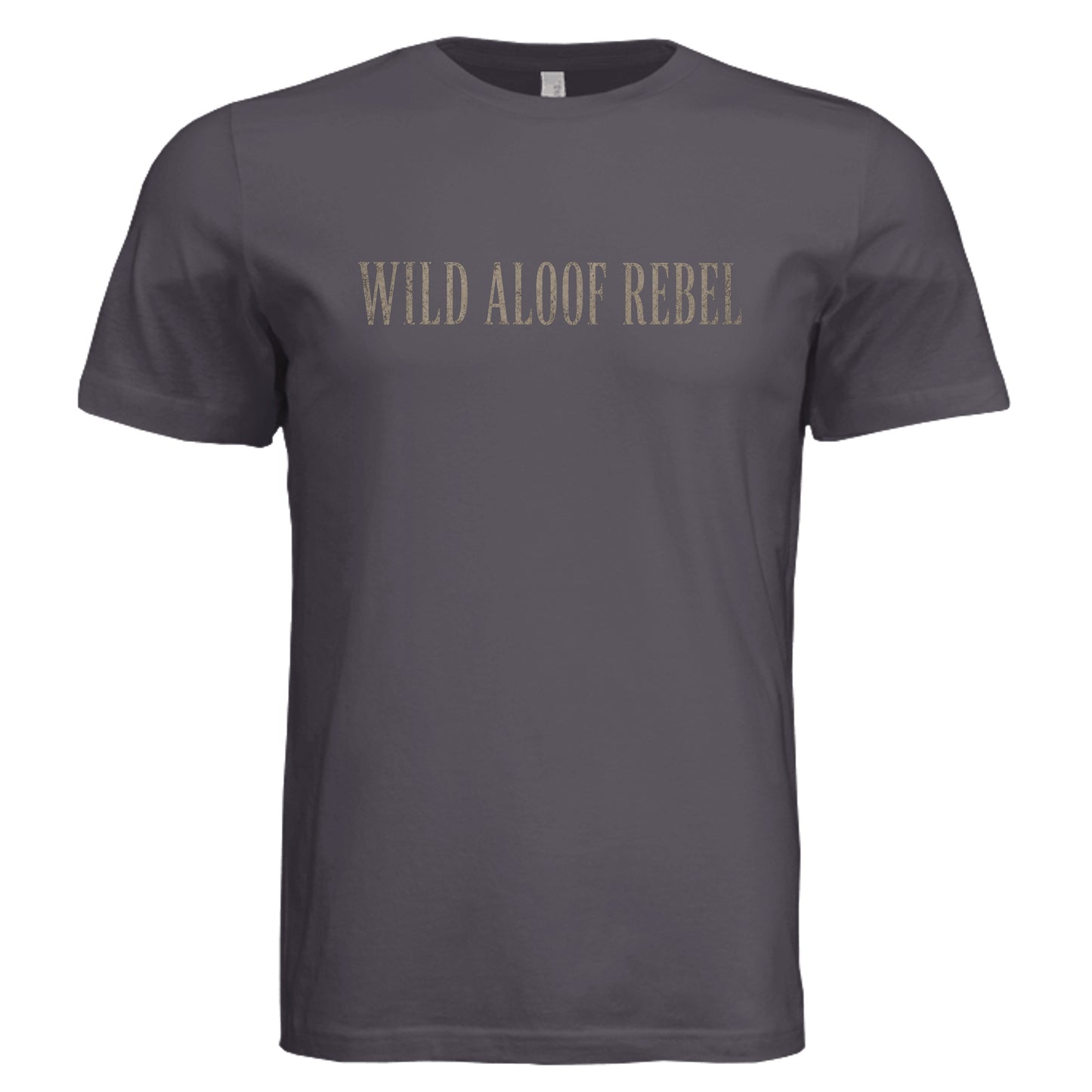 Wild Aloof Rebel Graphic T-Shirt in Dark Grey | Vintage Unisex Bella + Canvas Tee