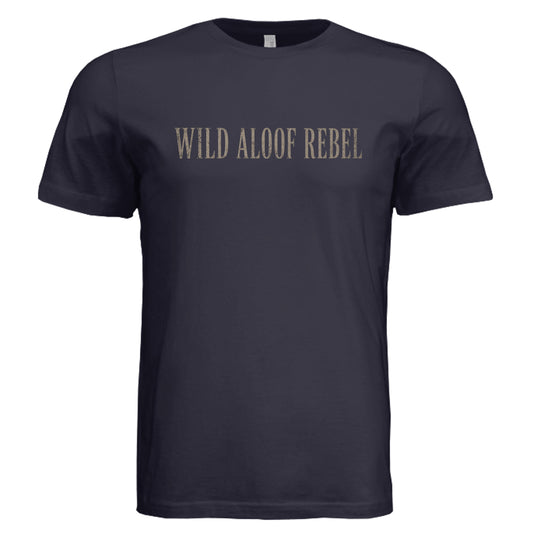 Wild Aloof Rebel Graphic T-Shirt in Navy | Vintage Unisex Bella + Canvas Tee