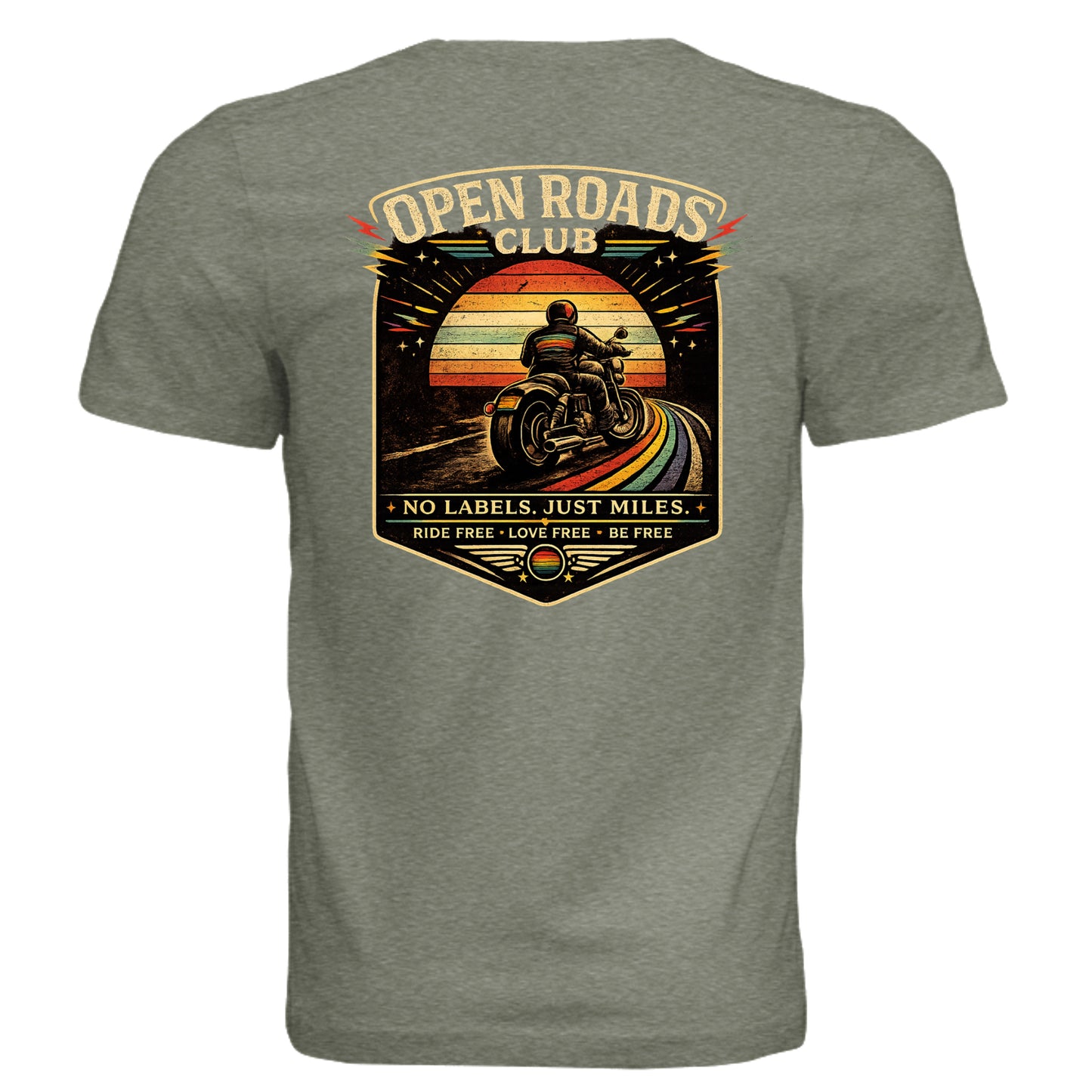 Military Green Triblend - 3413C - BACK