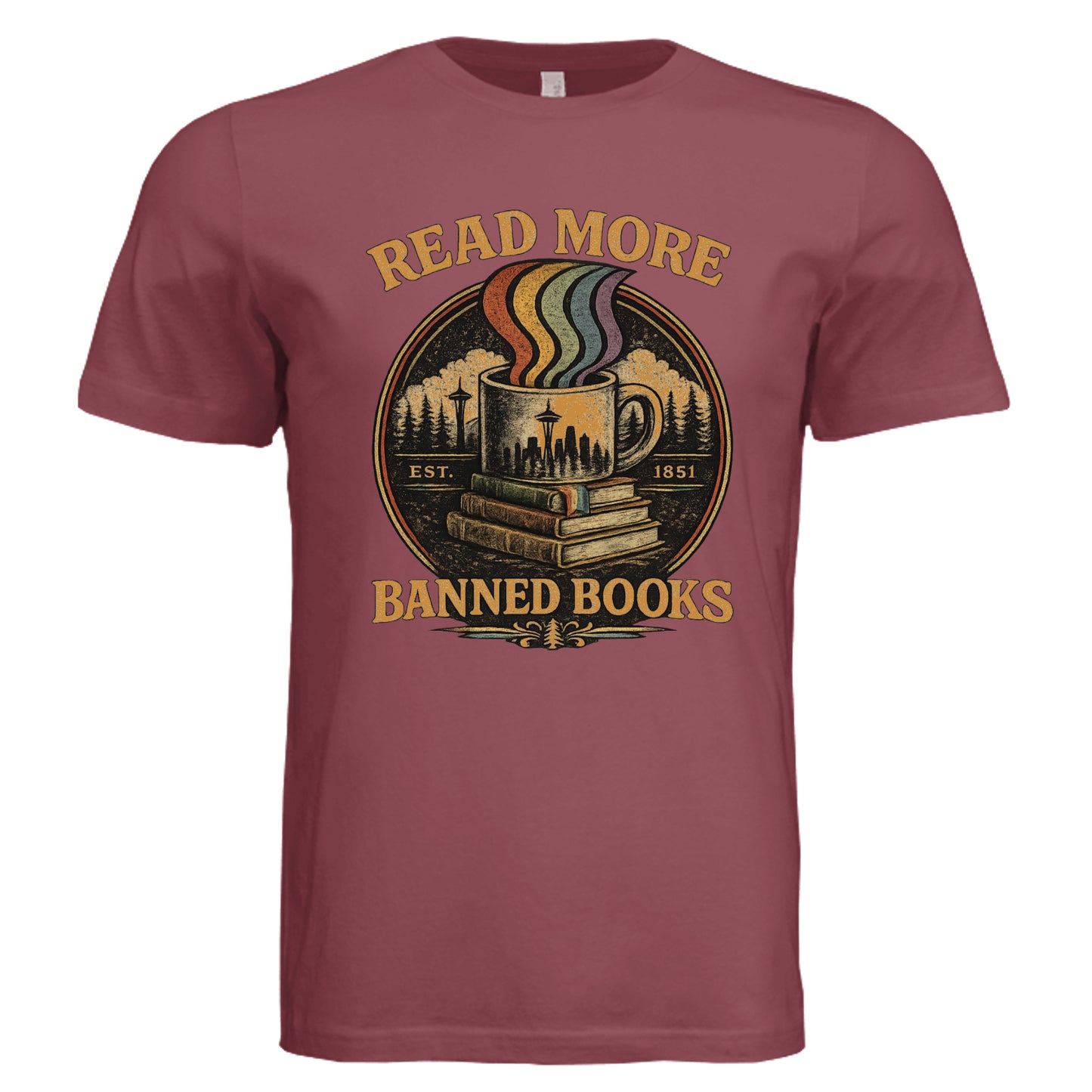 Solid Maroon Triblend - 3413C - FRONT