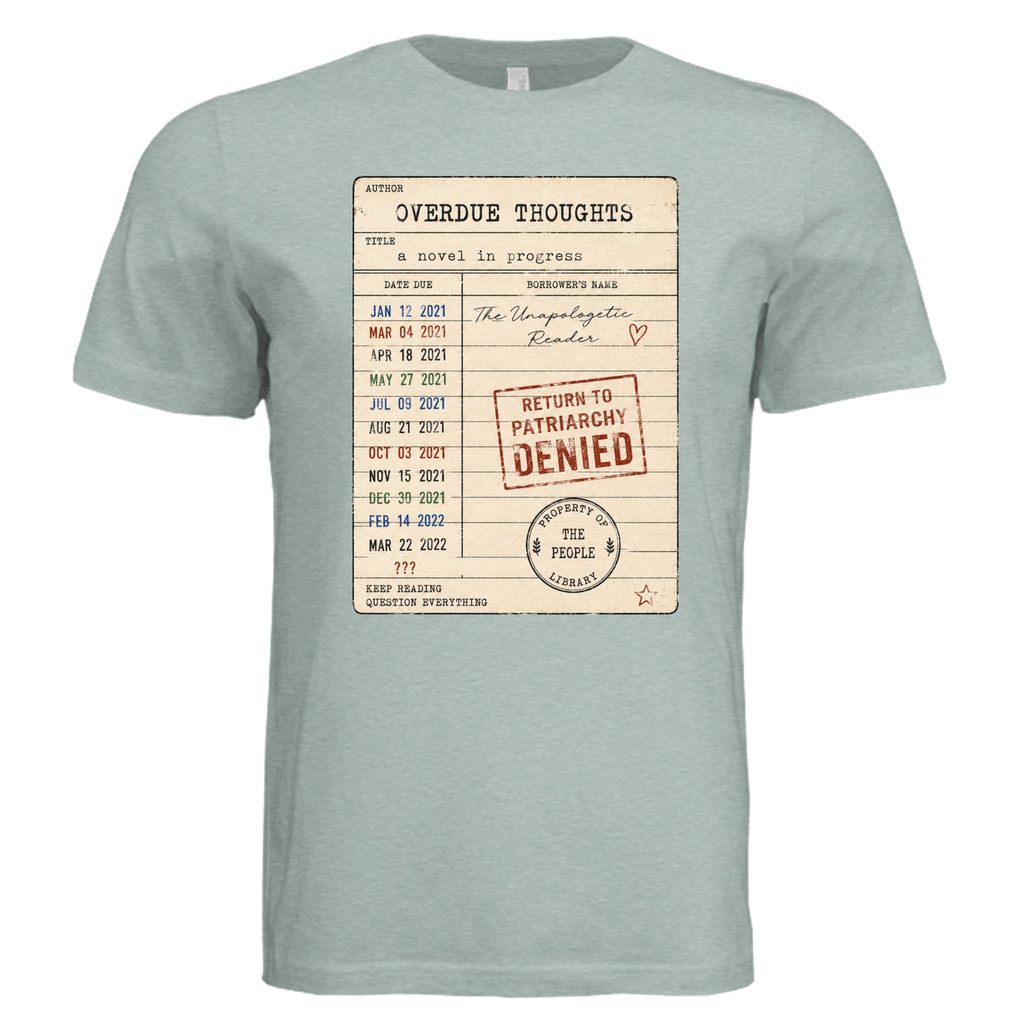 Dusty Blue Triblend - 3413C - FRONT