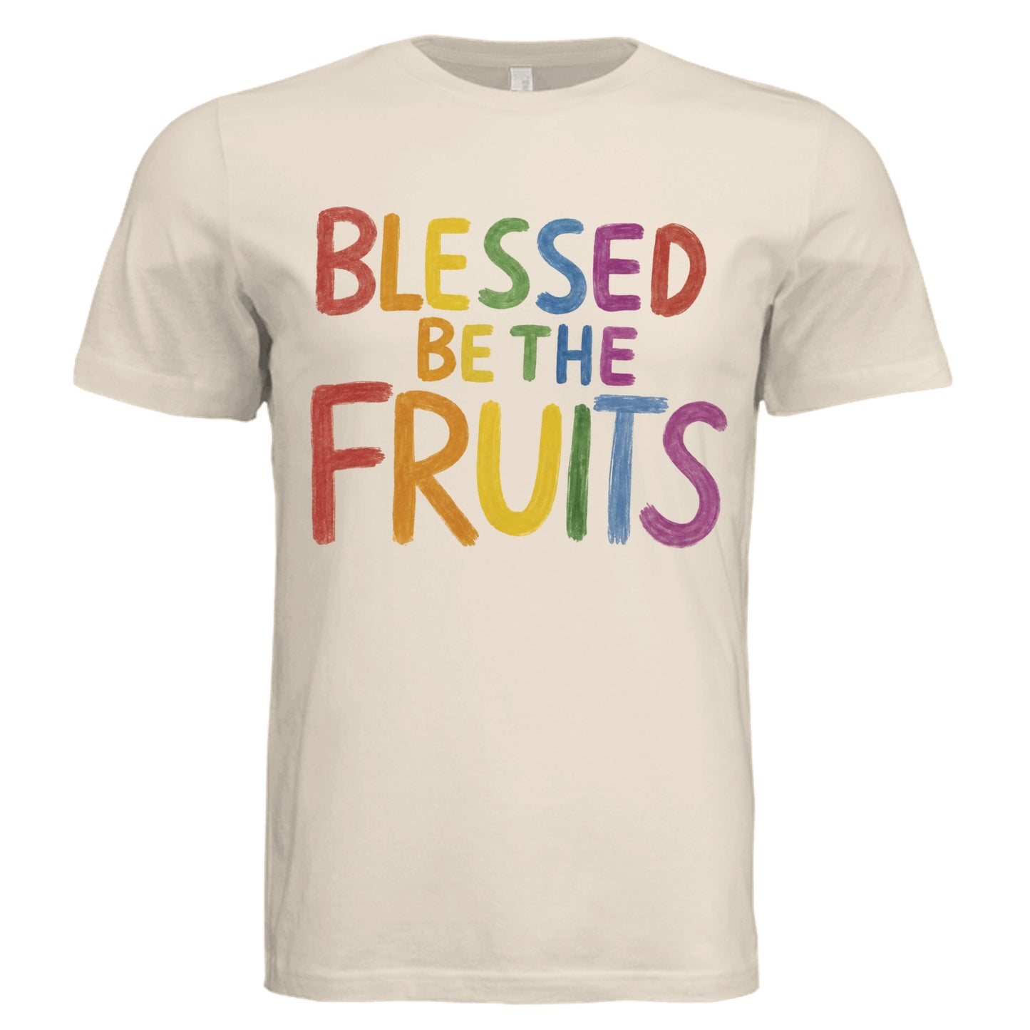 Blessed Be The Fruits Shirt in Solid Natural Triblend with vintage graphic design
