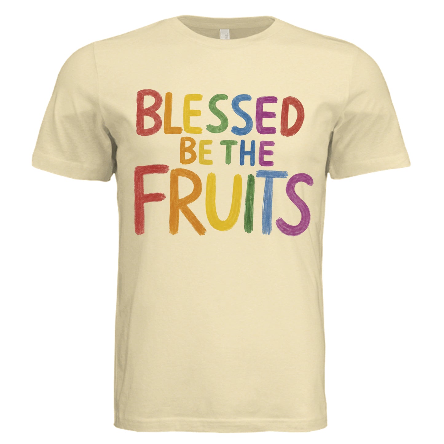 Blessed Be The Fruits Shirt in Yellow Gold Triblend vintage graphic tee