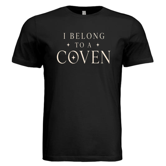 I Belong To A Coven witch graphic tee in black