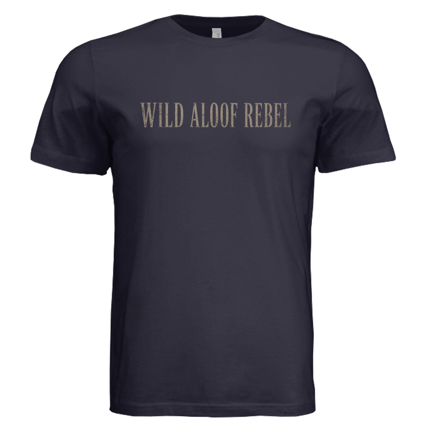 Wild Aloof Rebel Graphic T-Shirt in Navy | Vintage Unisex Bella + Canvas Tee