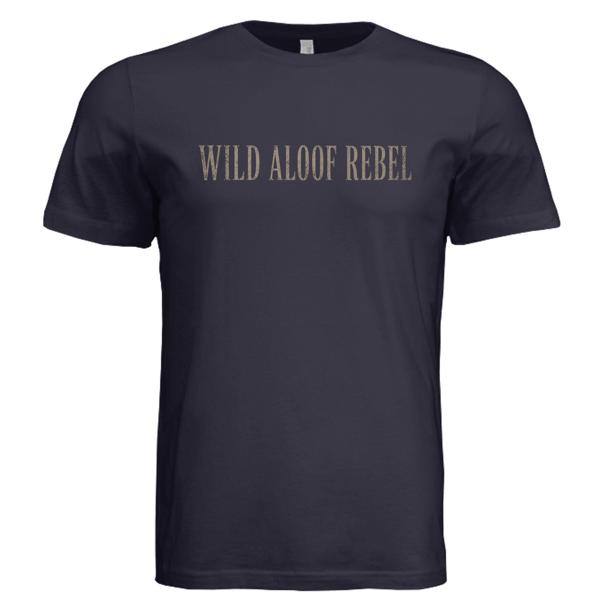 Wild Aloof Rebel Graphic T-Shirt in Navy | Vintage Unisex Bella + Canvas Tee