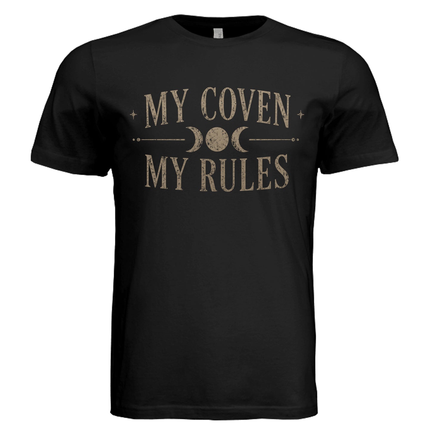 My Coven My Rules vintage graphic T-shirt in Solid Black Triblend