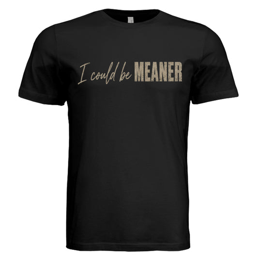I Could Be Meaner graphic T-shirt black triblend front view