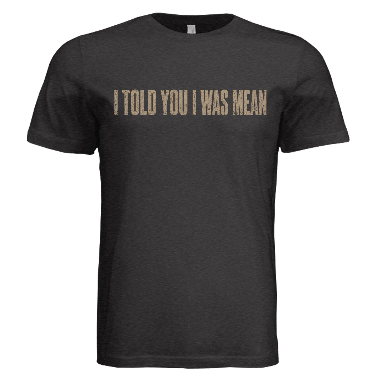Funny Mean Girl T-Shirt on Heather Black Bella + Canvas 3413C Triblend Front